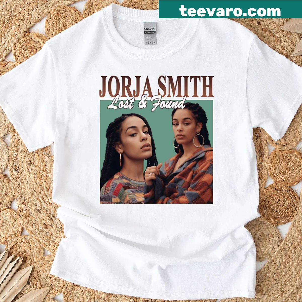 T-shirt dedicated to Jorja Smith with a heartfelt design — on a men's t-shirt