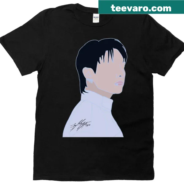 T-shirt showcasing a playful illustration of Jungkook.