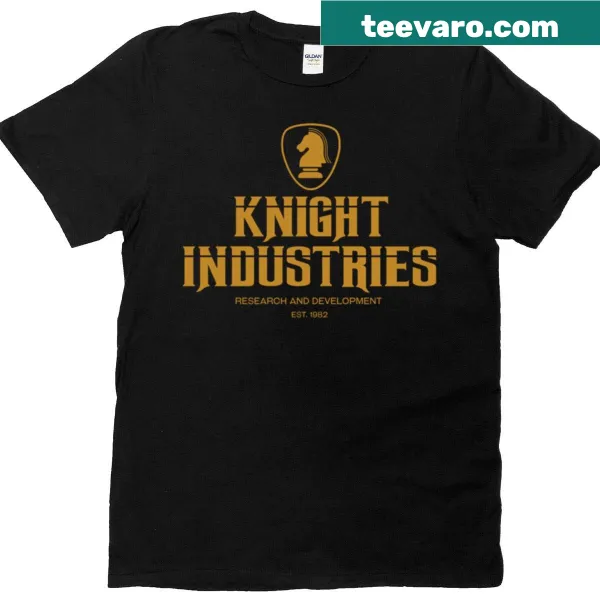 Illustration of Knight Industries logo on a T-shirt