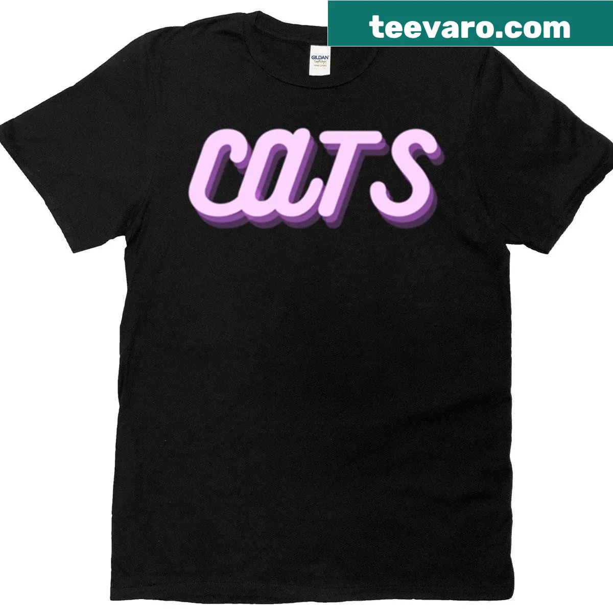 Whimsical cat illustrations on a casual T-shirt. — on a men's t-shirt