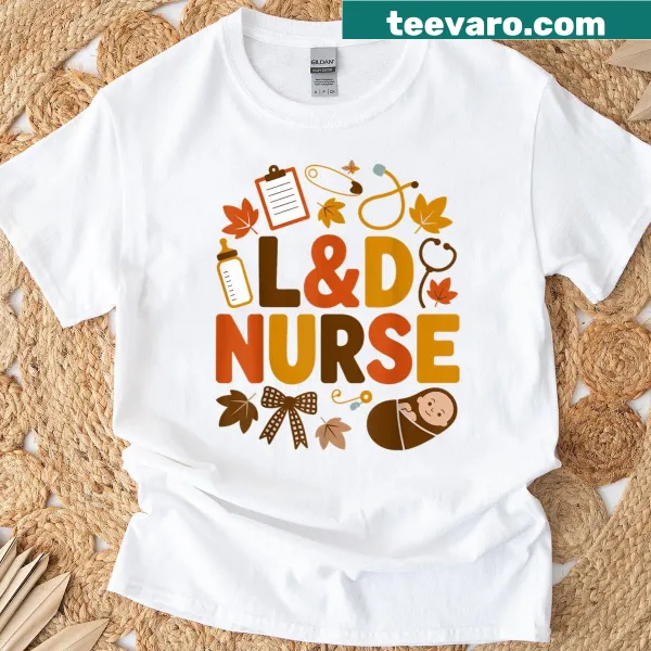 Heartwarming t-shirt for nurses featuring autumn and motherhood themes