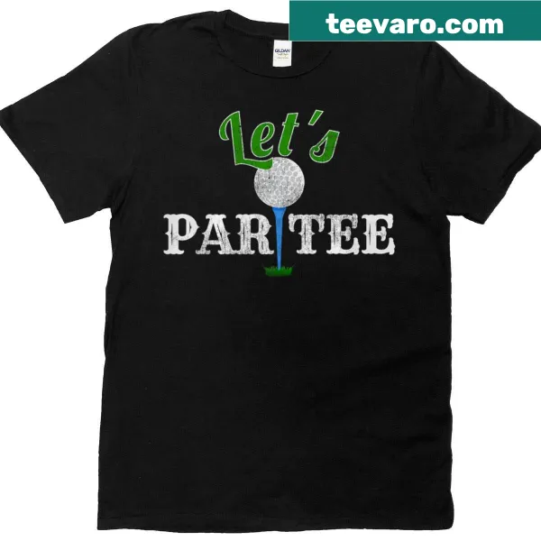 Distressed graphic t-shirt with humorous golf-themed text.