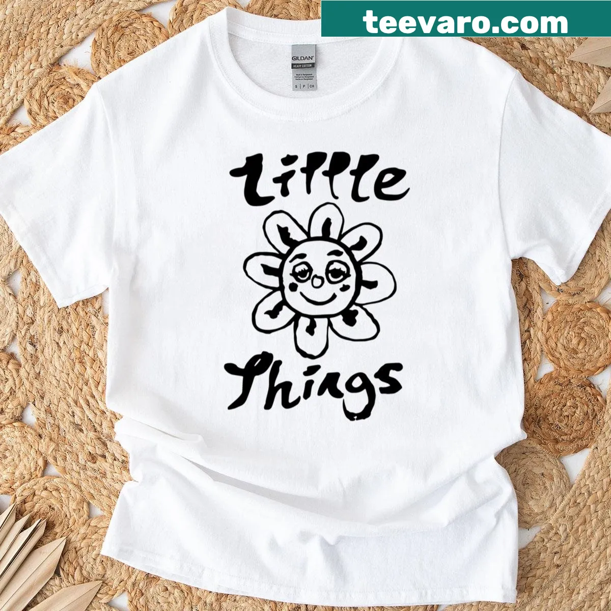 T-shirt with a design celebrating the little things in life. — on a men's t-shirt