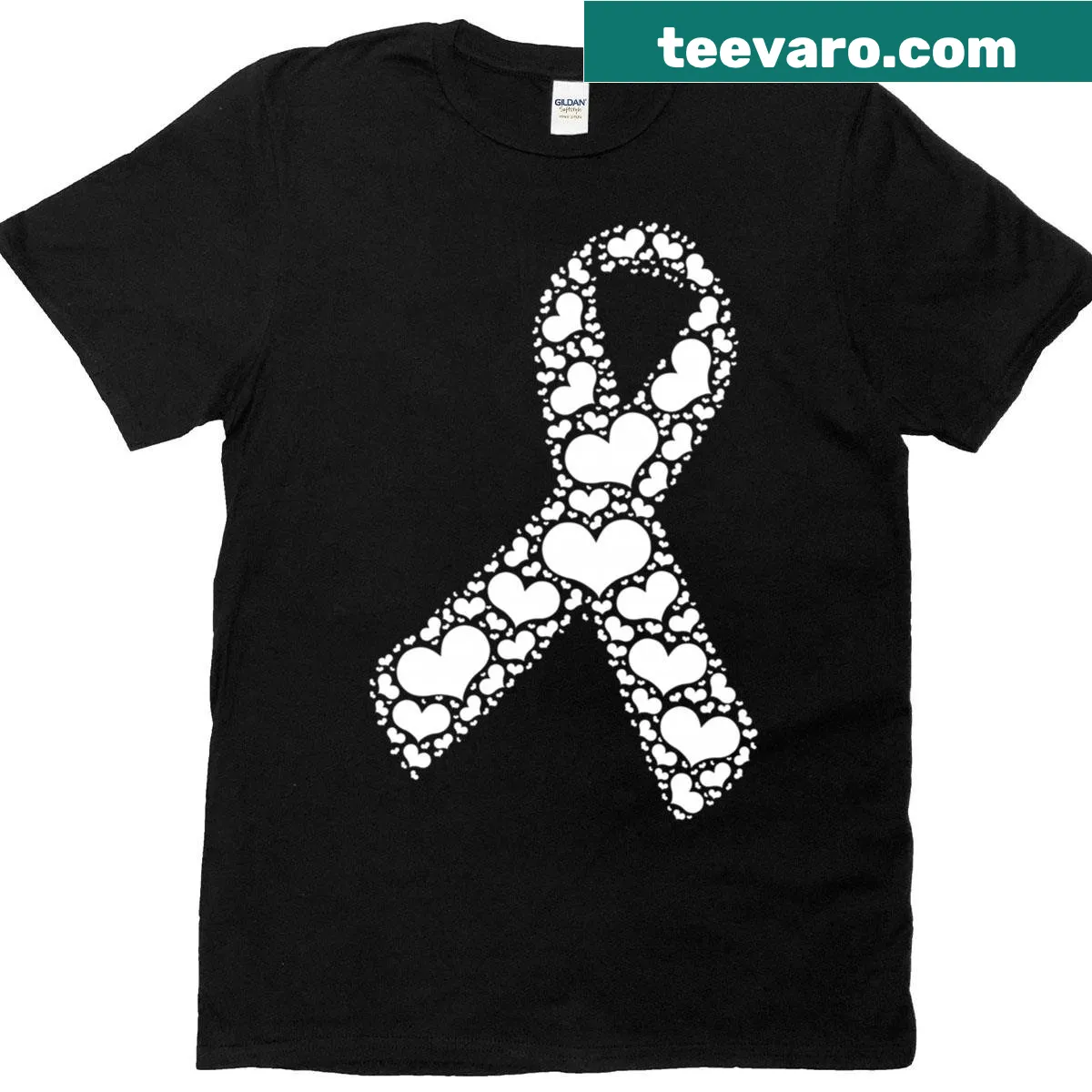 Lung Cancer Awareness white t-shirt with meaningful graphic — on a men's t-shirt