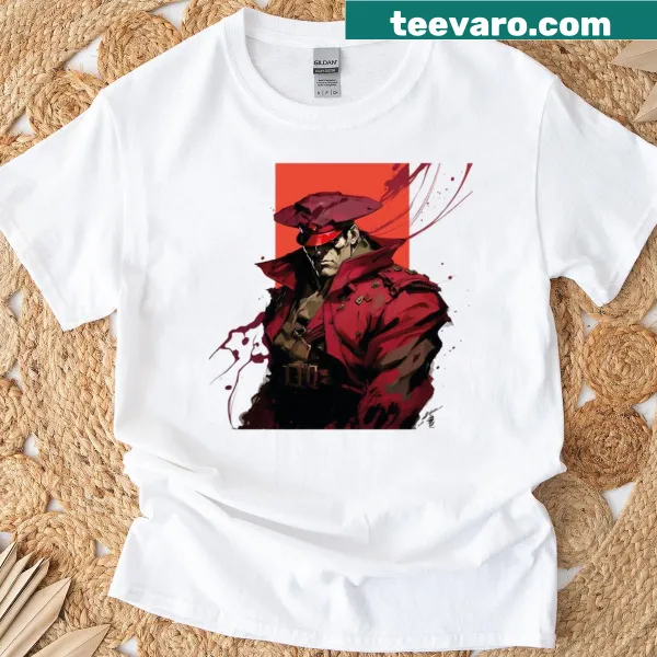 Illustrated tee featuring M Bison from classic video games