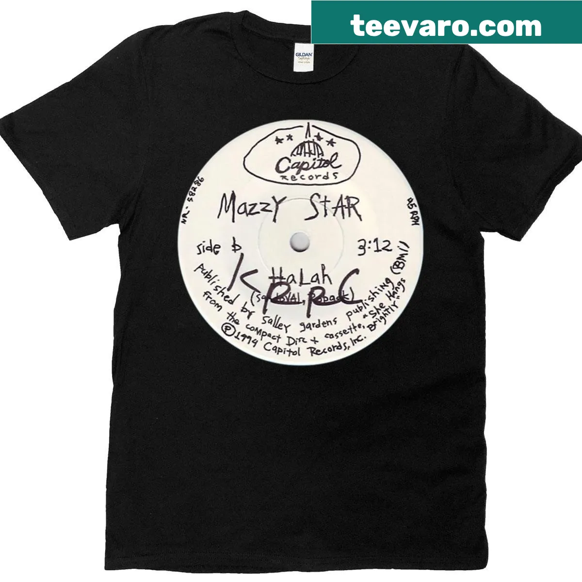 Mazzy Star t-shirt featuring album art-inspired design — on a men's t-shirt