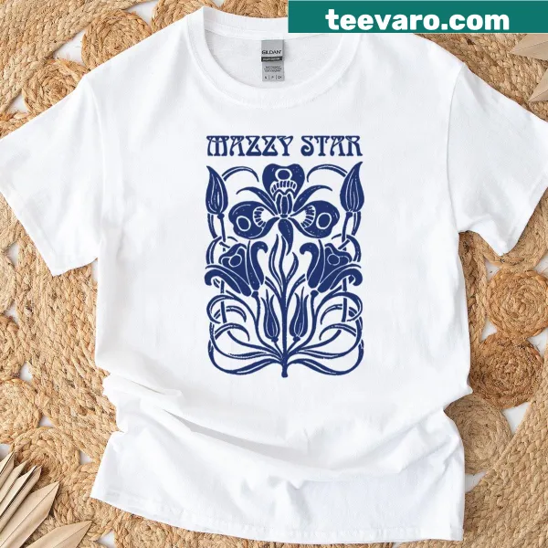 Nostalgic Mazzy Star design on a music-themed t-shirt