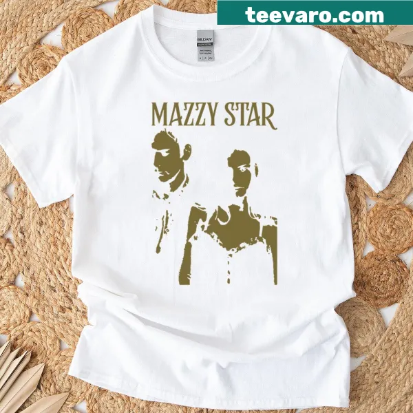 Minimalist T-shirt featuring Mazzystar band name in typography