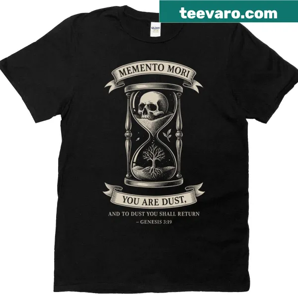 Hourglass and skeleton tree graphic with a meaningful verse