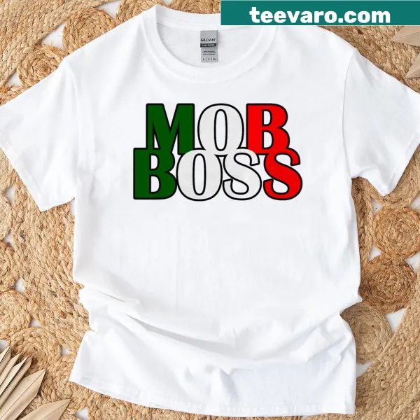 Distressed design featuring an Italian flag and mobster elements