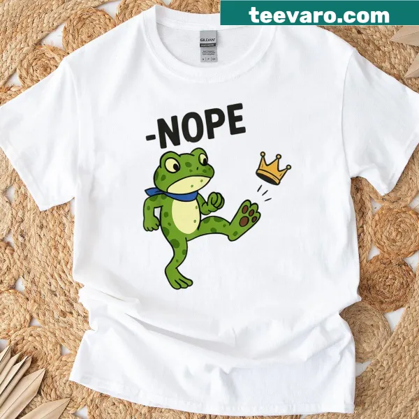 Frog graphic with 'Nope' and patriotic text on t-shirt