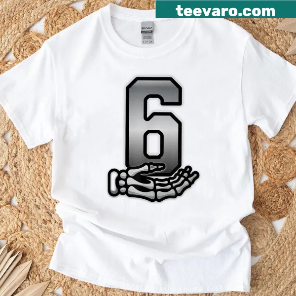 Funny Halloween costume t-shirt with Number 6 meme graphic