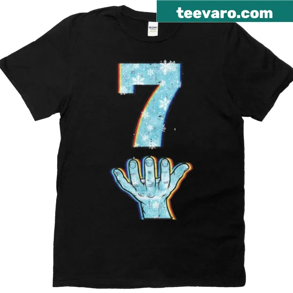 Funny Number 7 Christmas meme T-shirt for family matching