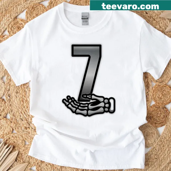 Meme-themed Halloween shirt featuring Number 7 and matching 67.