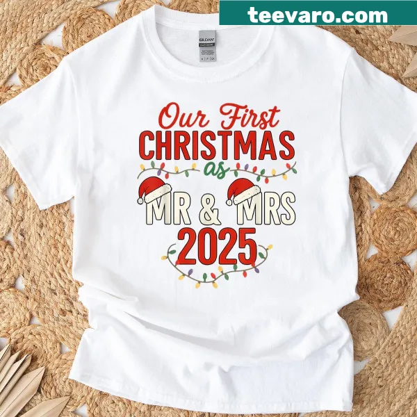 Couple matching T-shirt for first Christmas together