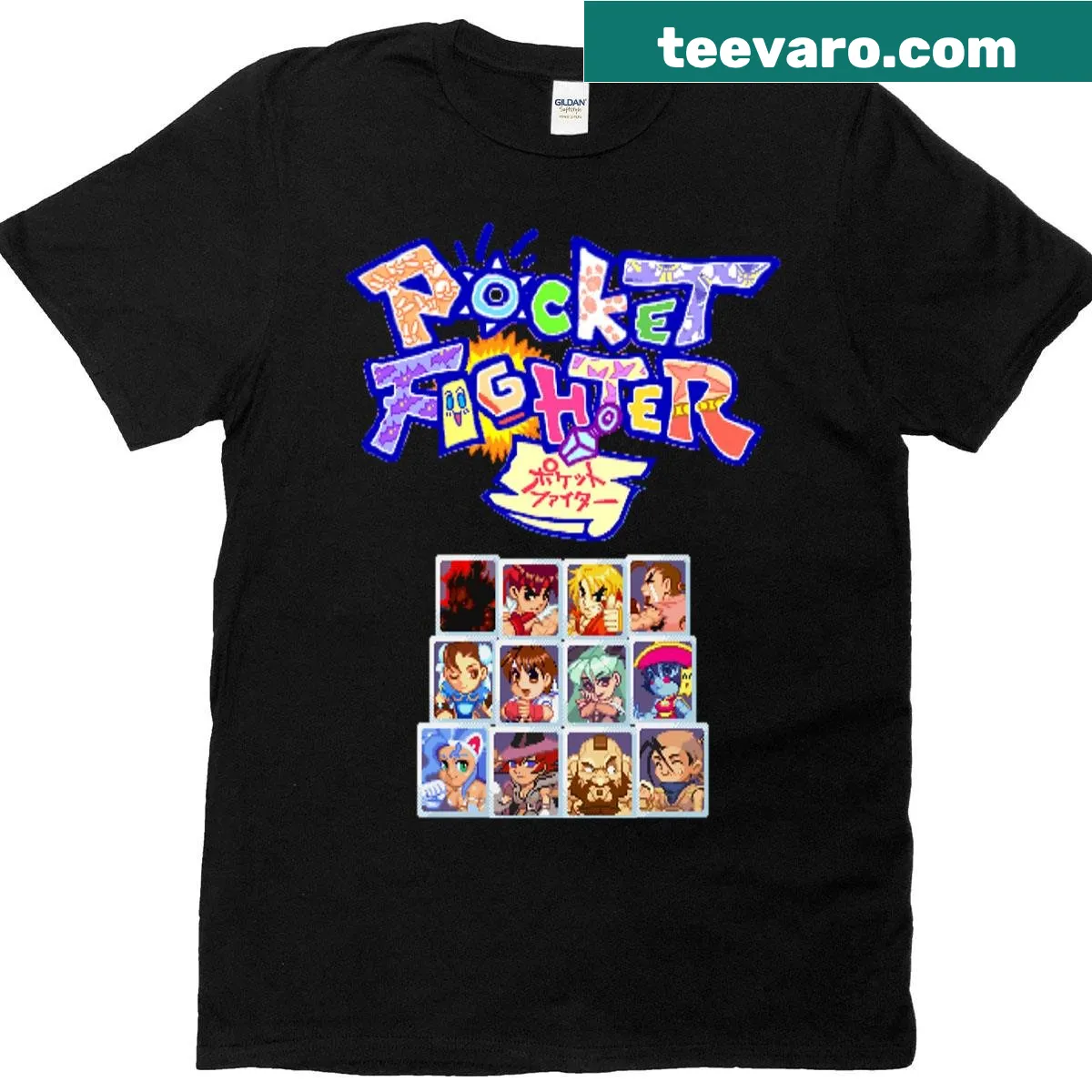 Playful gaming shirt featuring cartoon-style character design — on a men's t-shirt