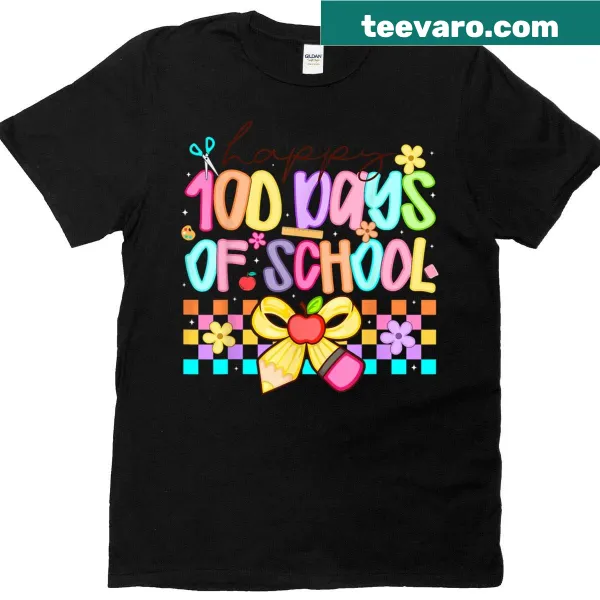 Illustrated coquette bow for 100 days of school celebration