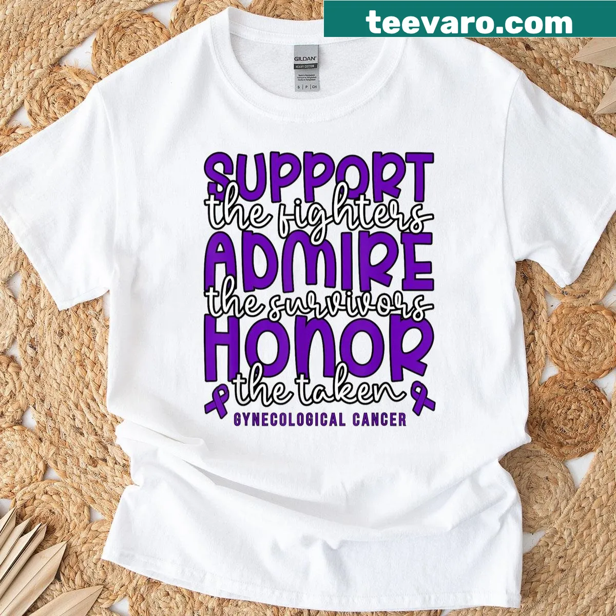 Gynecological Cancer awareness T-shirt with impactful quotes — on a men's t-shirt