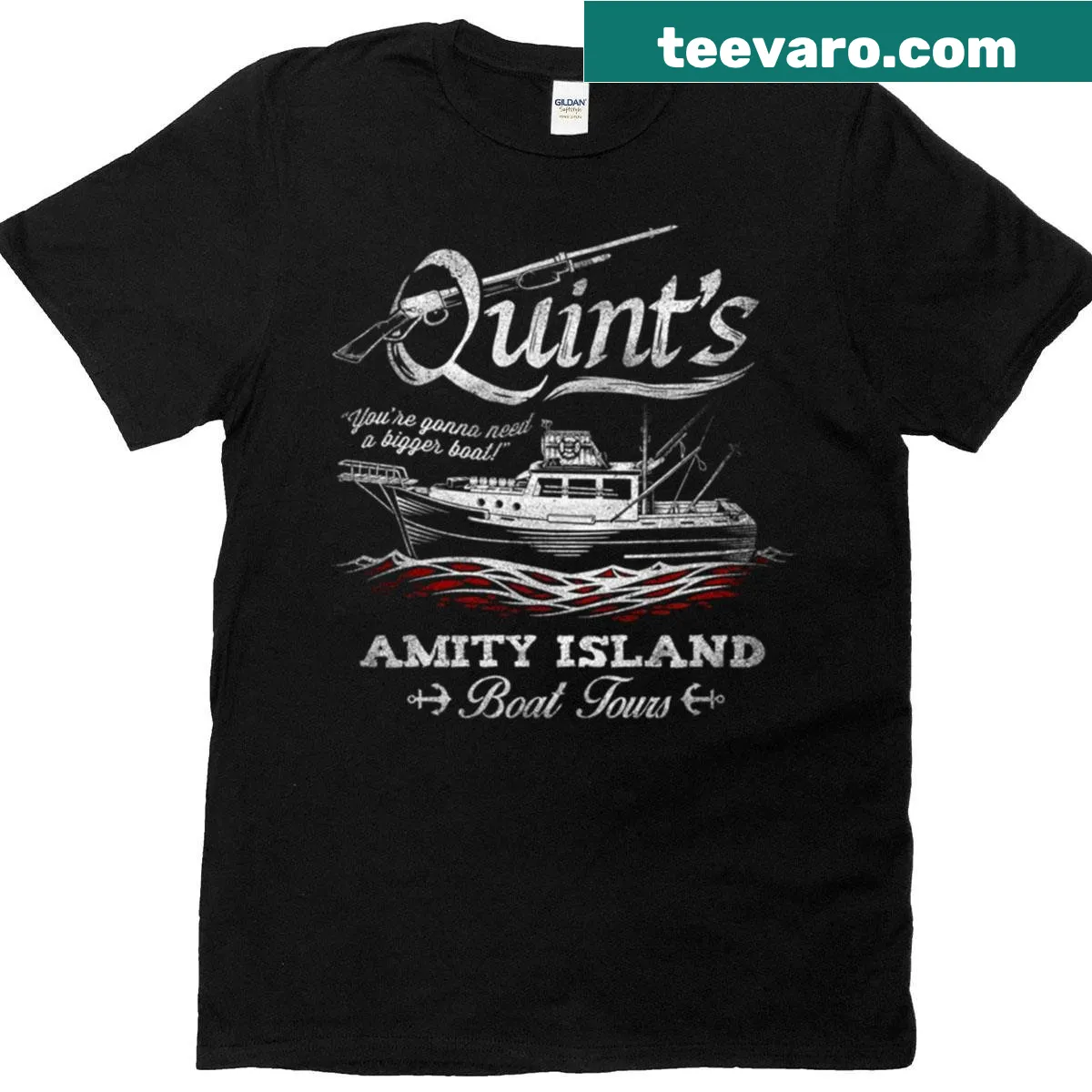 Charming boat tours illustration on a nautical-themed t-shirt — on a men's t-shirt