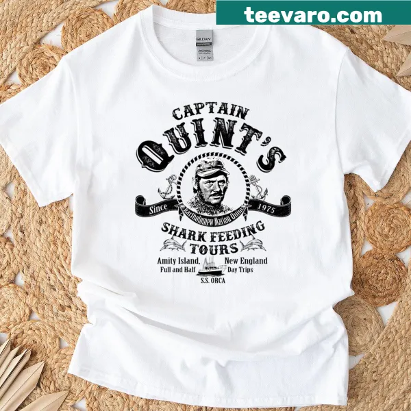 Quint's Shark Feeding Tours graphic T-shirt for ocean lovers