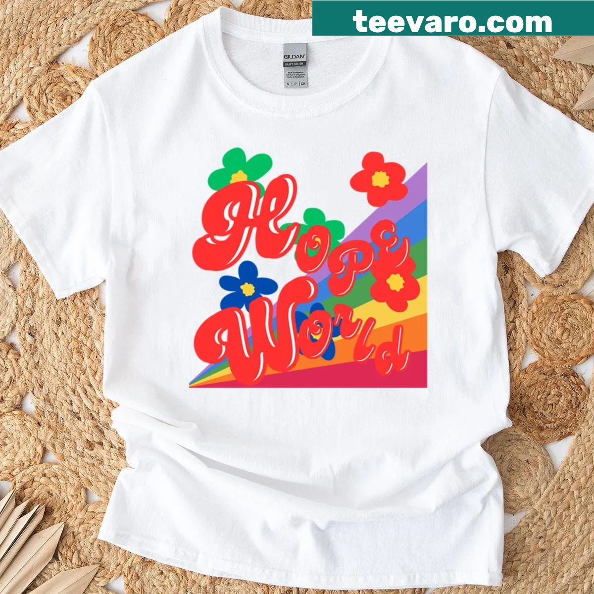 Bold typography design featuring the word 'Hope' on a T-shirt — on a men's t-shirt