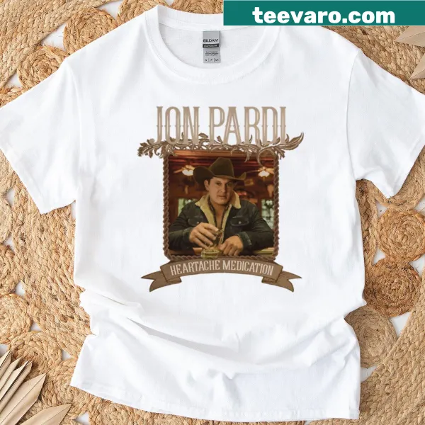 Shirt featuring a design inspired by Jon Pardi and music themes