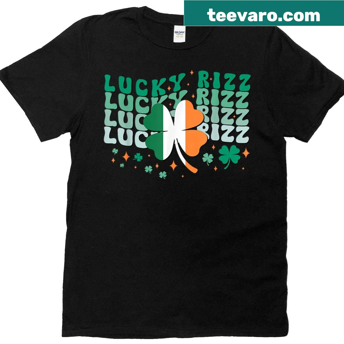 Retro design T-shirt featuring the Irish flag and humorous text for St. Patrick's Day — on a men's t-shirt