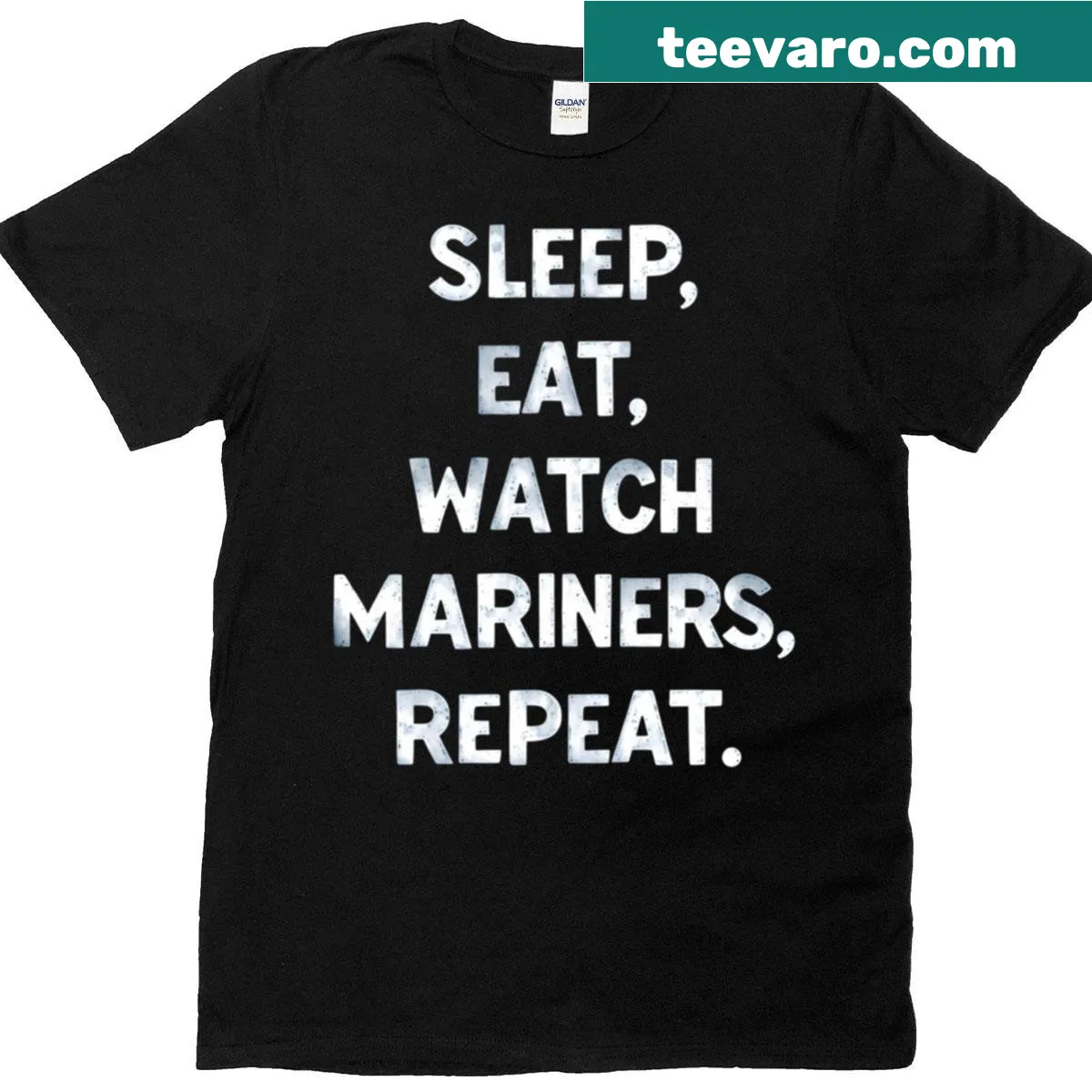 Seattle Mariners emblem featured on a fan T-shirt for women. — on a men's t-shirt