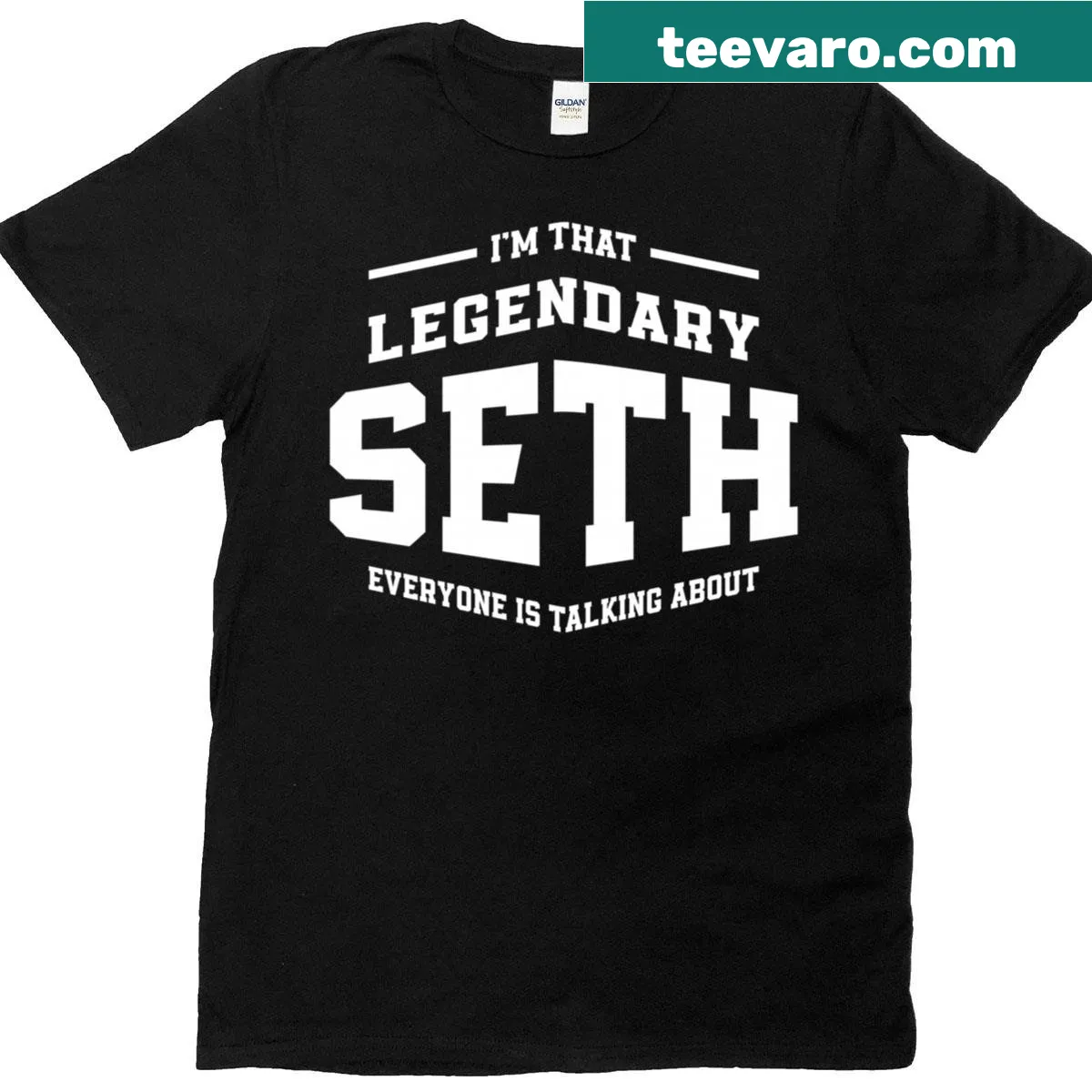 Funny tee for anyone named Seth with playful typography — on a men's t-shirt