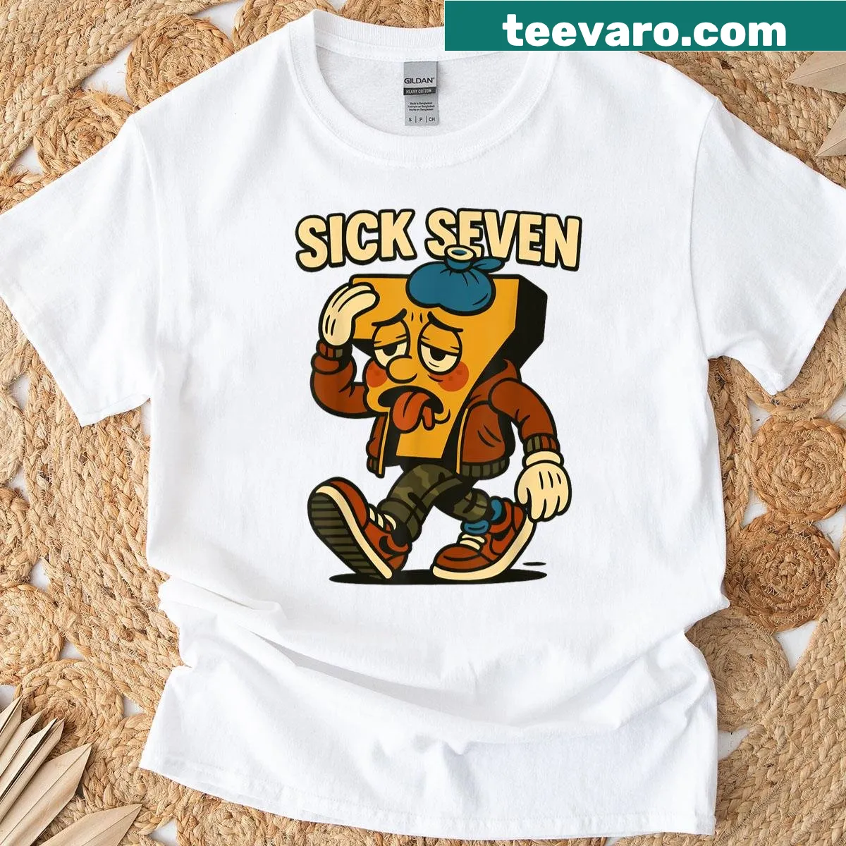 Funny Halloween shirt inspired by the Sick Seven meme — on a men's t-shirt