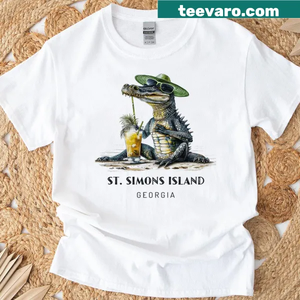 Illustrative t-shirt featuring St. Simons Island Georgia design