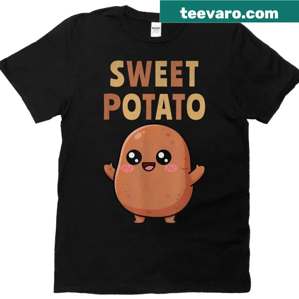 Cartoon grouchy potato graphic on Thanksgiving t-shirt