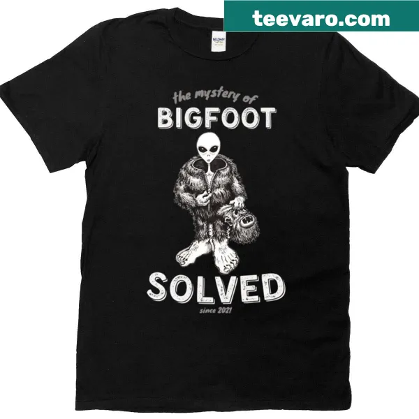 Illustrative T-shirt claiming to solve the mystery of Bigfoot
