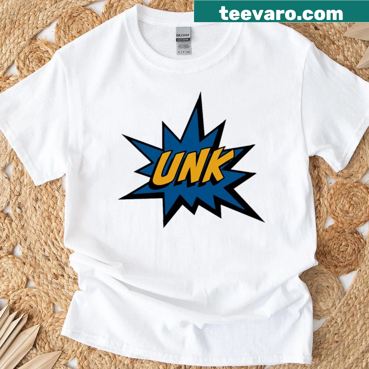 T-shirt featuring UNK for University of Nebraska Kearney — on a men's t-shirt