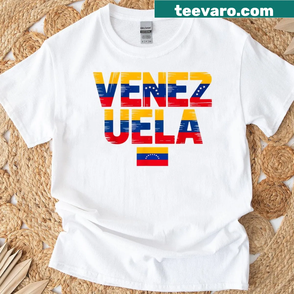 Venezuelan flag design on a T-shirt — on a men's t-shirt