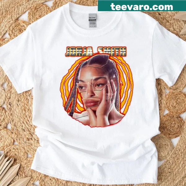 Vintage spiral graphic inspired by Jorja Smith on a T-shirt