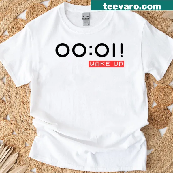 T-shirt with the phrase 'Wake Up White' in bold typography
