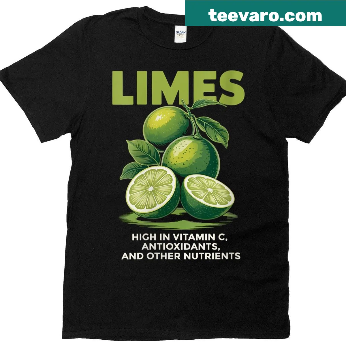 Retro lemonade t-shirt featuring limes and tropical design — on a men's t-shirt