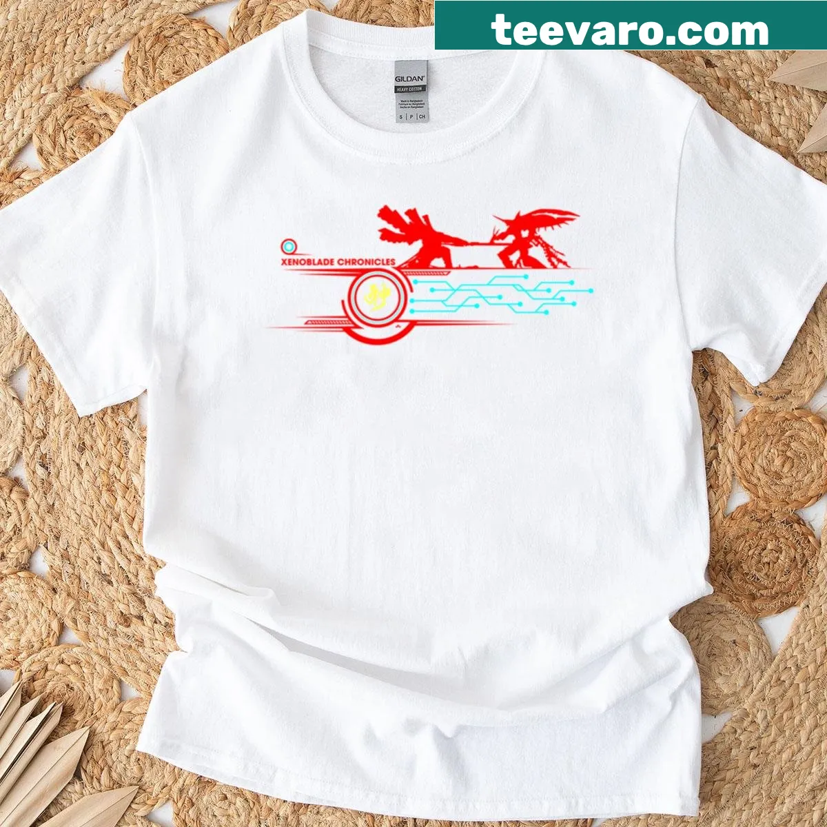Artwork of Bionis and Mechonis from Xenoblade on a T-shirt — on a men's t-shirt