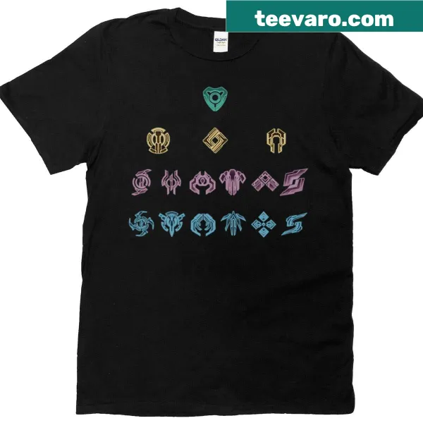 Xenoblade Chronicles X Classes graphic t-shirt featuring class symbols