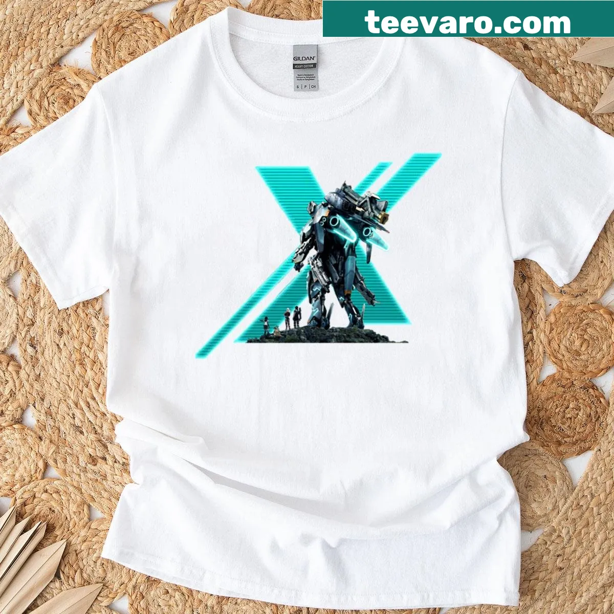 Xenoblade Chronicles X logo on T-shirt — on a men's t-shirt