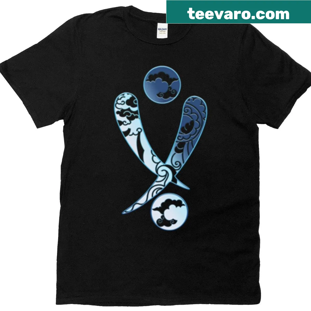 Yamasaki Academy logo t-shirt showcasing Japanese tattoo artistry. — on a men's t-shirt