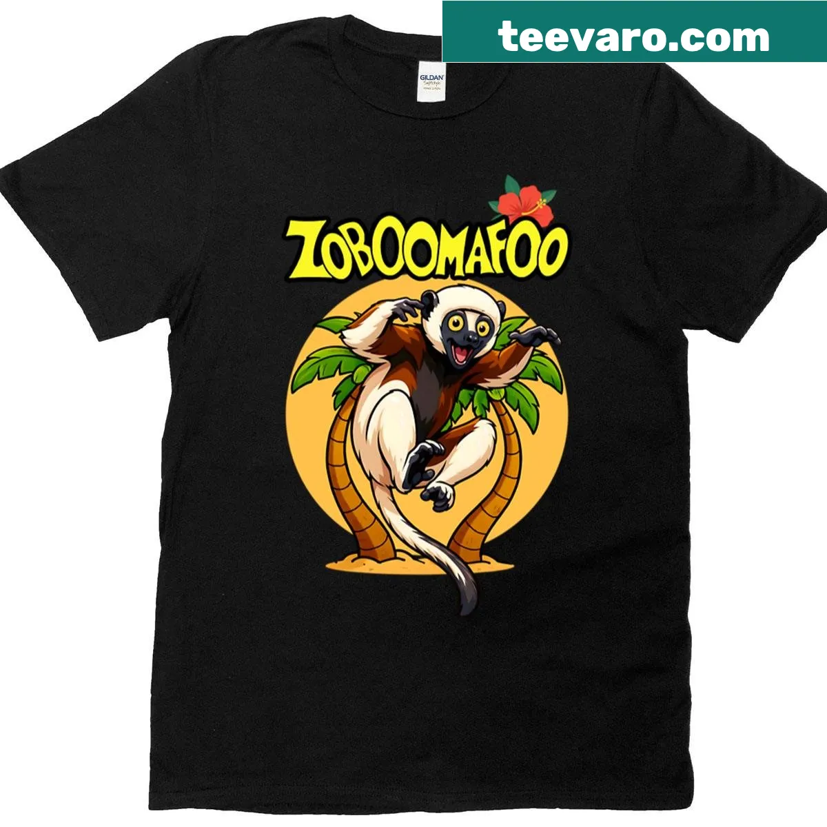 Tropical design Zoboomafoo T-shirt — on a men's t-shirt