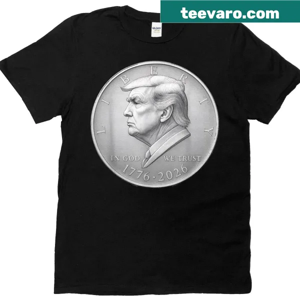 Liberty coin graphic t-shirt with historical dates