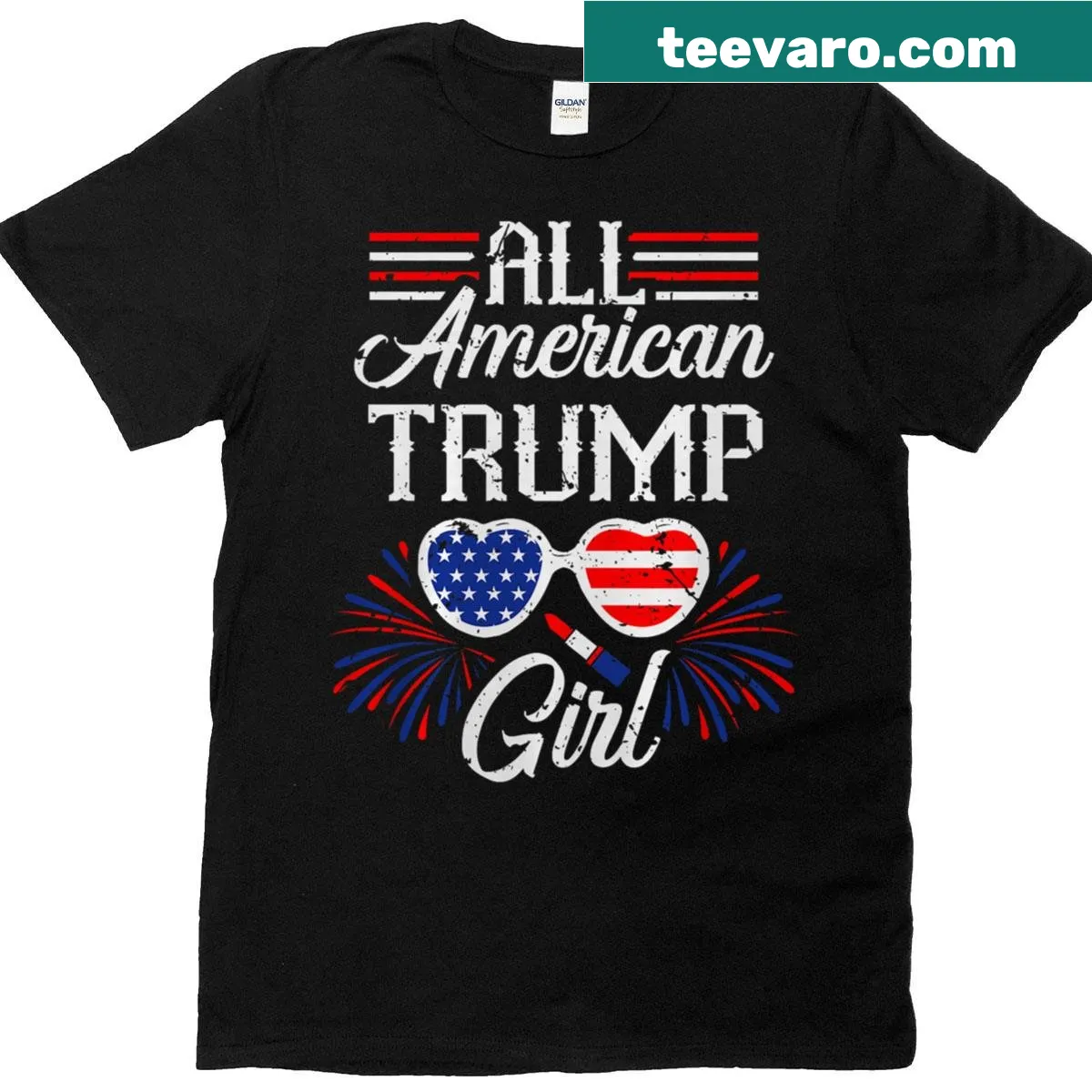 Vintage distressed Trump supporter tee with humorous graphic for 4th of July — on a men's t-shirt
