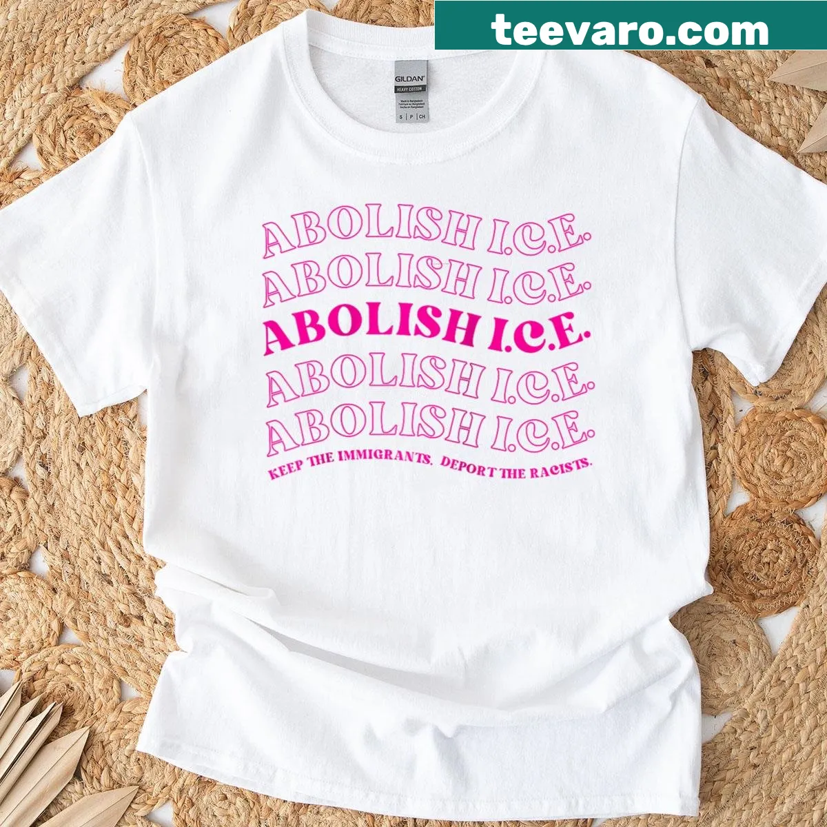 Political saying on a raglan tee about immigration reform — on a men's t-shirt