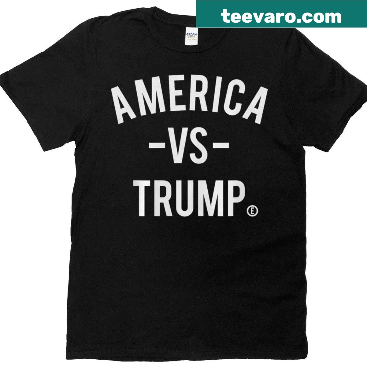 Bold America vs Trump graphic t-shirt for political discussions — on a men's t-shirt