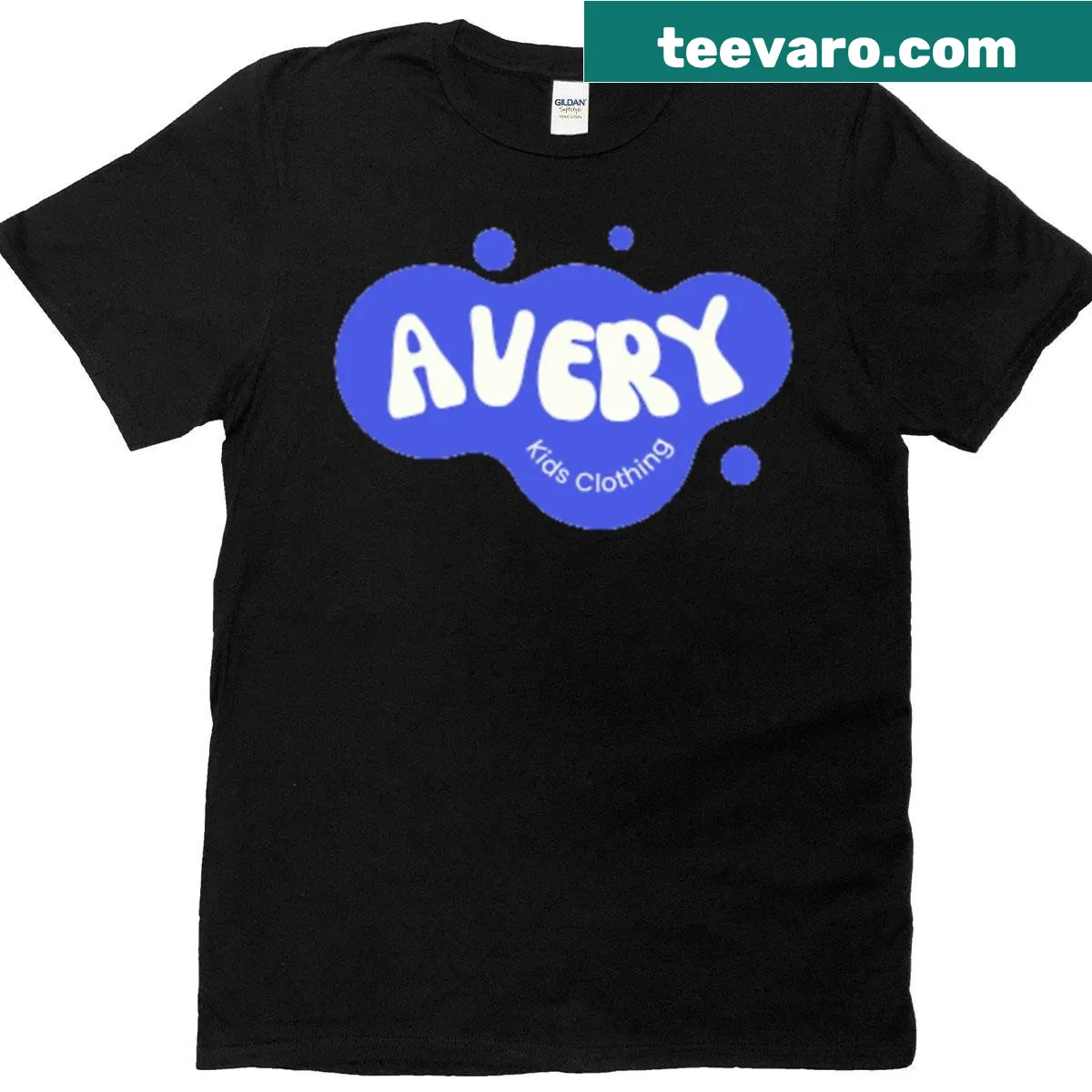 Cute retro bubble typography logo t-shirt for kids — on a men's t-shirt