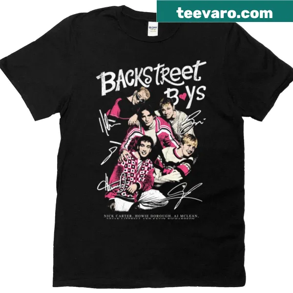 T-shirt featuring the iconic name of the Backstreet Boys band