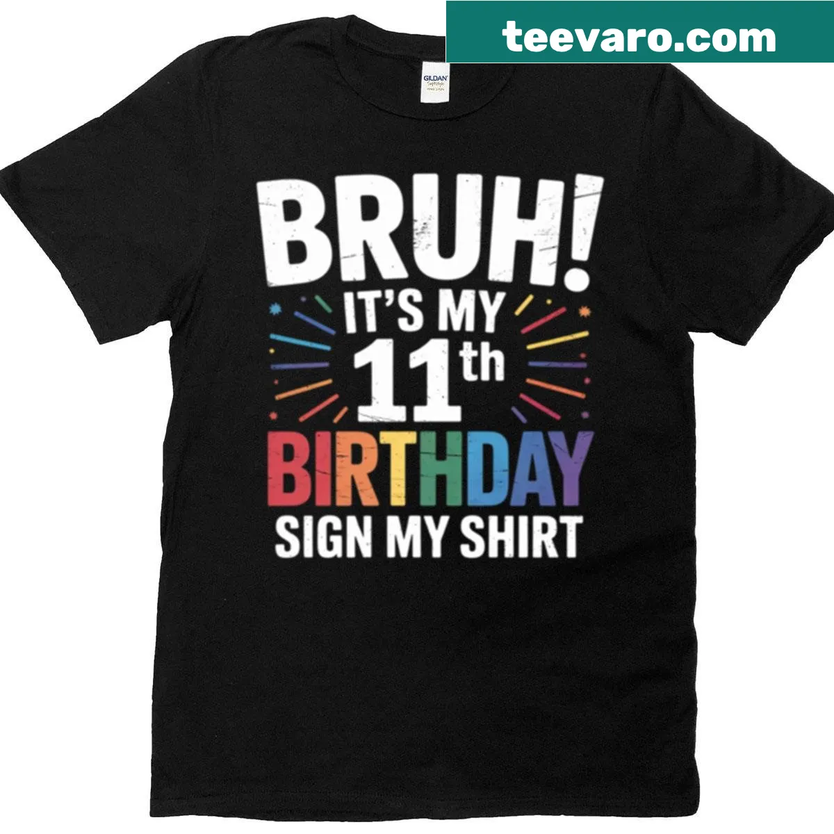 Birthday t-shirt for kids with signature invitation — on a men's t-shirt